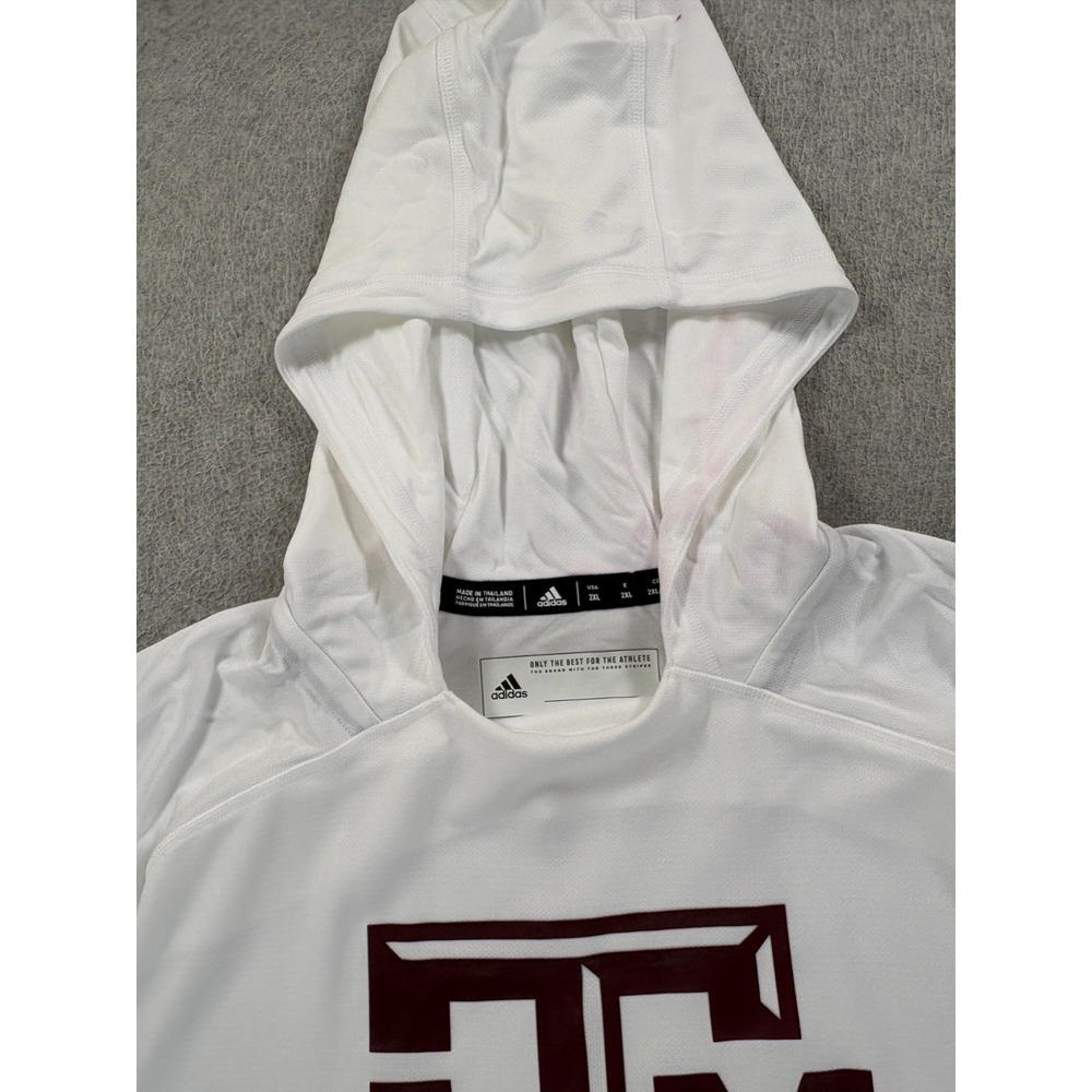NWT Texas A&M Aggies ClimaLite Performance Hoodie Pullover (Men's 2XL) White - Picture 4 of 13